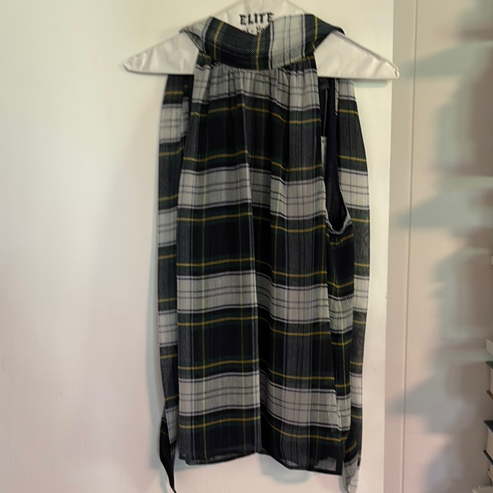 NWT J Crew Plaid  Sleeveless Halter Top